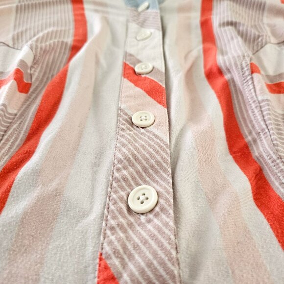 Plus Size Stripe Cotton Knit Sash Tie Shirt Dress - Picture 4 of 16